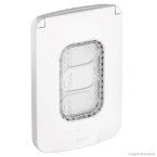 Placa 4x2 3 postos separados branco Nereya Pial