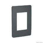 Placa 4X2 3 postos Stellar black Schneider