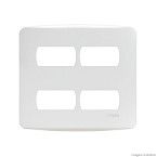 Placa 4x2 4 postos separados branca Miluz Schneider