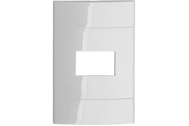 Placa 4x2 Branco para1 Posto Decor