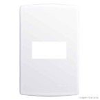 Placa 4x2 com suporte para 1 módulo horizontal branco Siena Alumbra