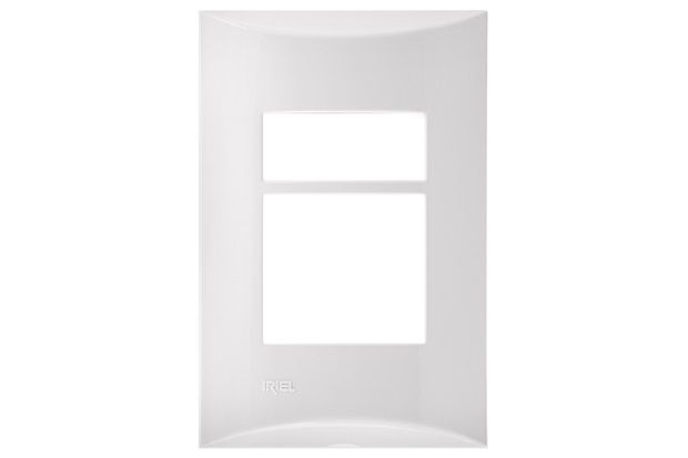 Placa 4x2 para 1 Módulo 2 Módulos Duplo Brava Branco