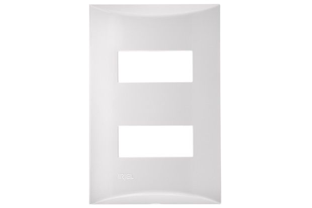 Placa 4x2 para 2 Módulos Brava Branco