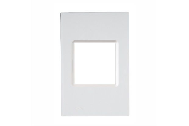 Placa 4x2 para 2 Módulos Juntos Delta Branco