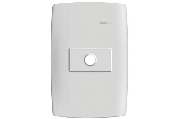 Placa 4x2 para Saída de Fio com Suporte Simon 30 Branca