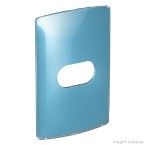 Placa 4x2 posto horizontal blue gloss Nereya Pial