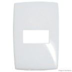 Placa 4x2 posto horizontal branco gloss Pialplus Pial