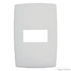 Placa 4x2 posto horizontal branco Pialplus Pial