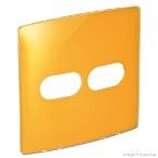 Placa 4x4 1 1 posto horizontal tangerine gloss Nereya Pial