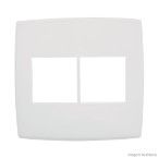 Placa 4x4 2 2 postos juntos branco Pialplus Pial