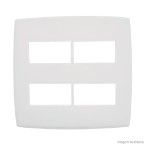 Placa 4x4 2 2 postos separados branco Pialplus Pial