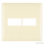 Placa 4x4 2 módulos palha Thesi Bticino