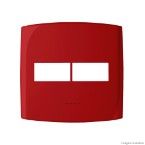 Placa 4x4 2 módulos vermelho nativo Bliss Alumbra