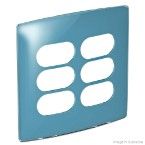 Placa 4x4 3 postos 3 postos separados blue gloss Nereya Pial