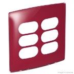 Placa 4x4 3 postos 3 postos separados cherry gloss Nereya Pial