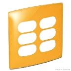 Placa 4x4 3 postos 3 postos separados tangerine gloss Nereya Pial