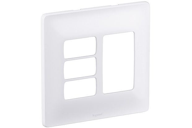 Placa 4x4 3 Postos Separados 3 Postos Juntos Zeffia Branco