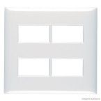 Placa 4x4 4 módulos branco Thesi Bticino