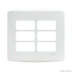 Placa 4X4 4 postos Miluz com suporte branca Schneider