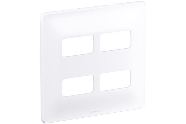Placa 4x4 4 Postos Separados Zeffia Branco