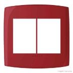 Placa 4x4 6 módulos vermelho nativo Bliss Alumbra