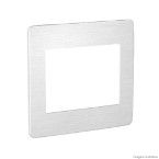 Placa 4X4 6 postos branca e alumínio Cosmic grey Schneider