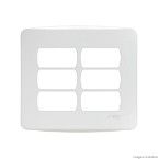 Placa 4x4 6 postos branca Miluz Schneider