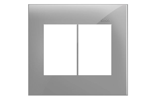 Placa 4x4 6 Postos Horizontais Simon 35 Alumínio