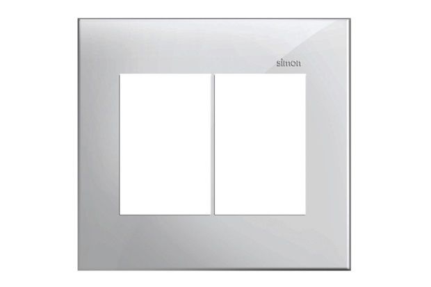 Placa 4x4 6 Postos Horizontais Simon 35 Branco