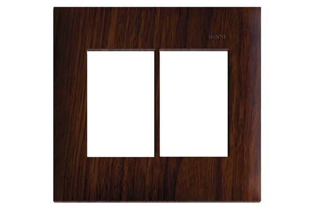 Placa 4x4 6 Postos Horizontais Simon 35 Tabaco