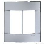 Placa 4x4 6 postos prata Decor Prime Schneider
