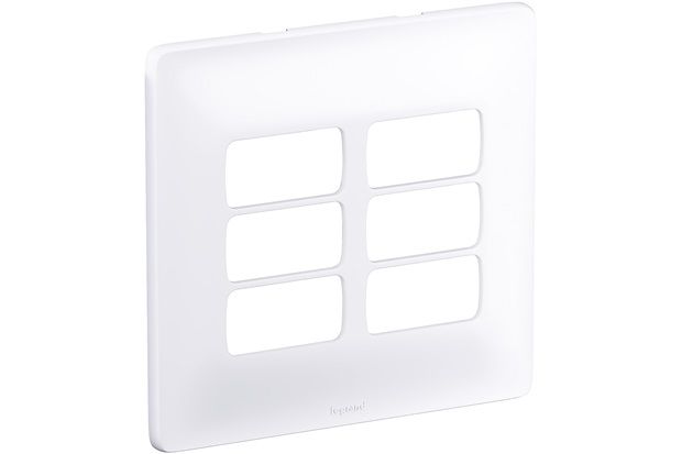 Placa 4x4 6 Postos Separados Zeffia Branco