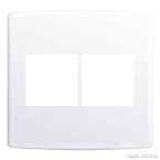 Placa 4x4 com suporte para 4 módulos branco Siena Alumbra