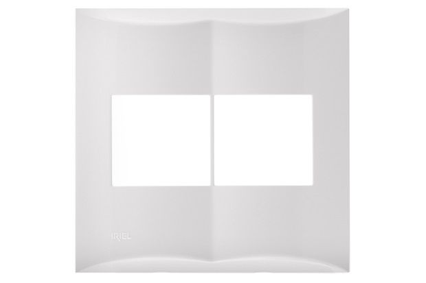 Placa 4x4 para 2 Módulos Duplo Brava Branco