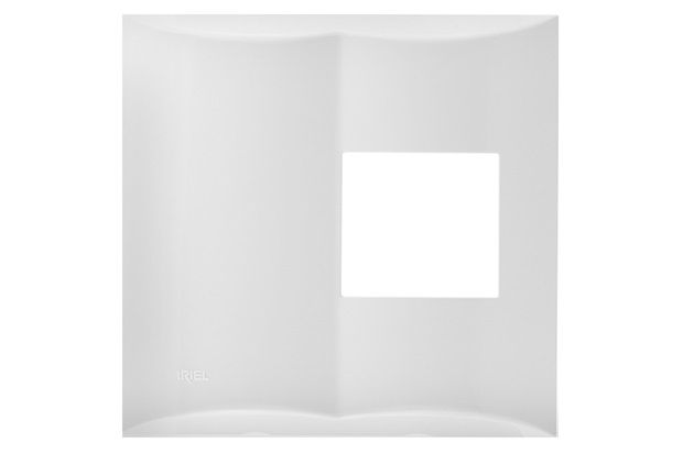 Placa 4x4 para 2 Módulos Duplo Brava Branco