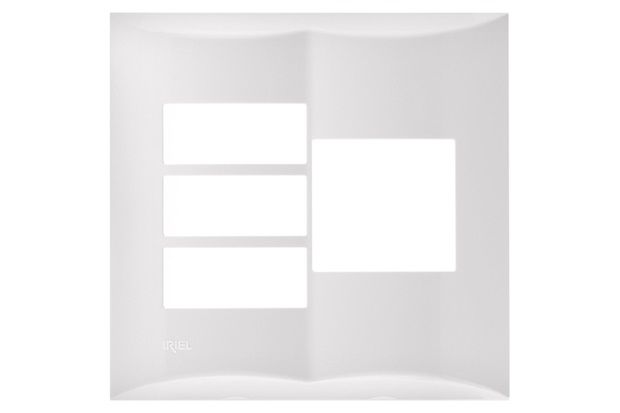 Placa 4x4 para 3 Módulos 2módulos Duplo Brava Branco