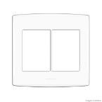 Placa Bianco Pró 4X4 6 módulos com suporte branca Alumbra