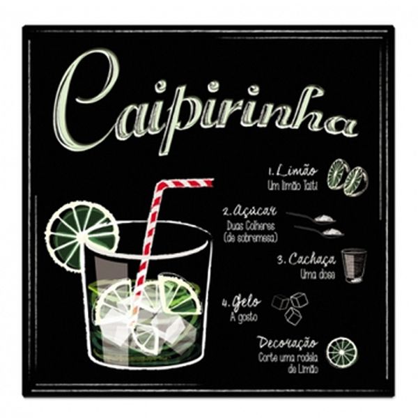 Placa Caipirinha 20x20cm