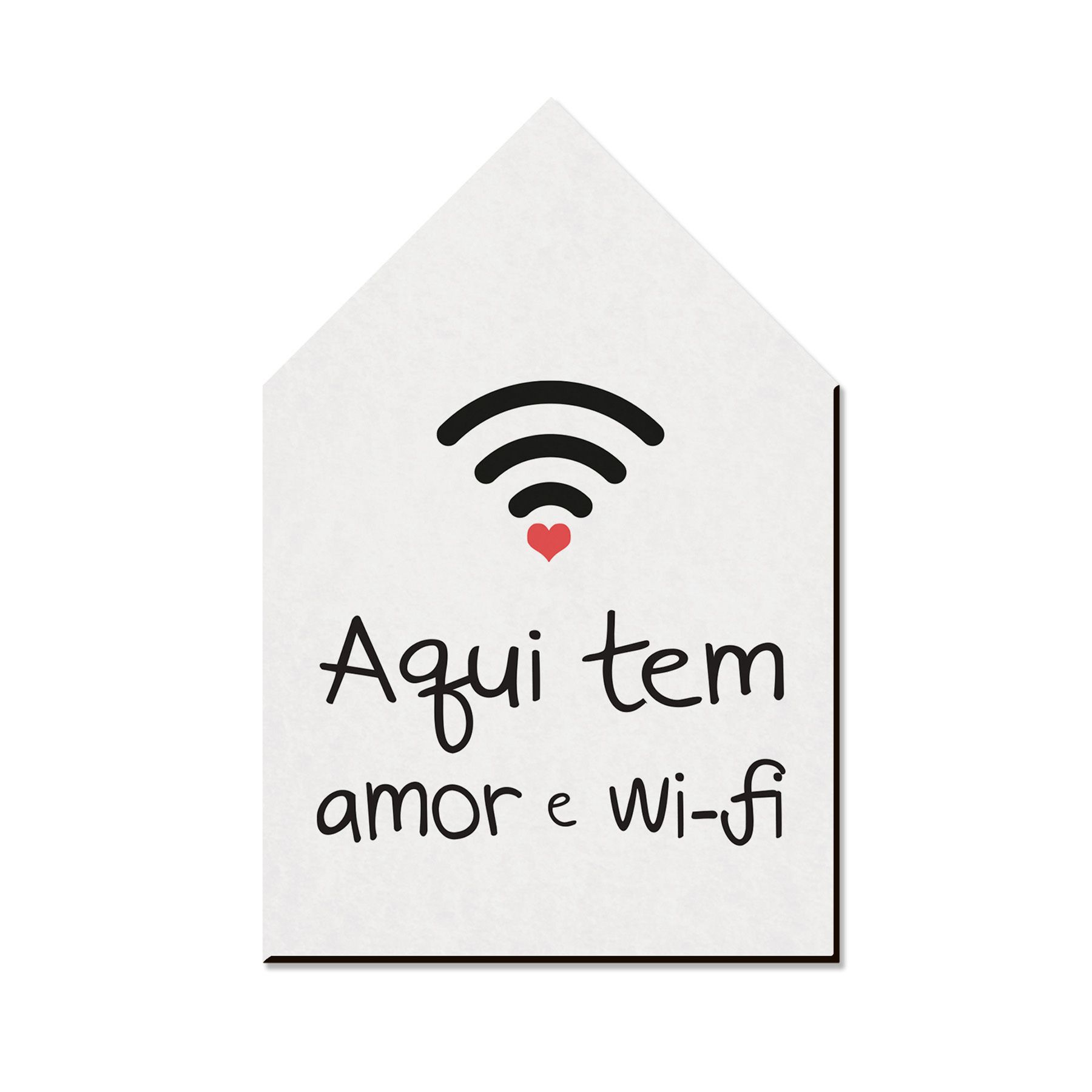 Placa Decorativa Aqui tem Wifi 20x29cm