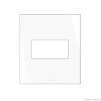 Placa e caixa de sobrepor para 1 módulo Pro branca Alumbra