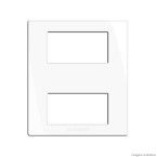 Placa e caixa de sobrepor para 2 módulos Pro branca Alumbra