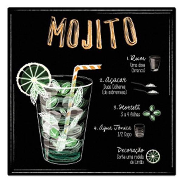 Placa Mojito 20x20cm
