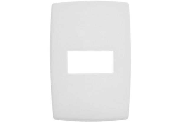 Placa para 1 Posto Horizontal 4x2 Pialplus Branca