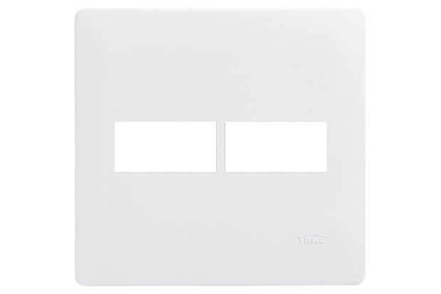 Placa para 2 Módulos Horizontais 4x4 Habitat Branca
