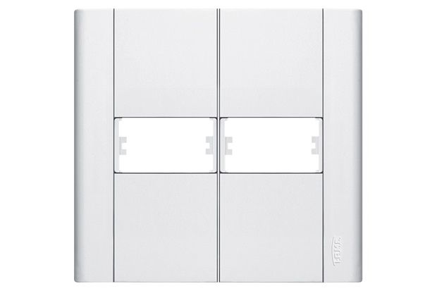 Placa para 2 Módulos Horizontais 4x4 Modulare Branca