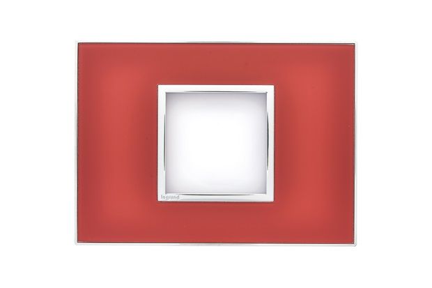 Placa para 2 Postos Arteor Mirror Red 4x2
