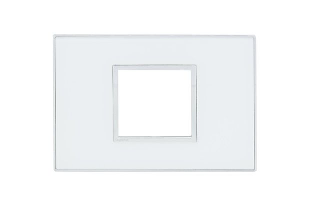 Placa para 2 Postos Arteor Mirror White 4x2