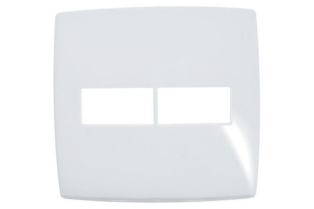 Placa para 2 Postos Horizontais Separados Gloss 4x4