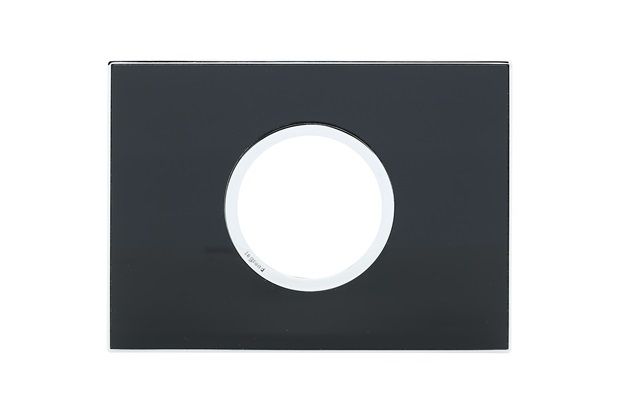 Placa para 2 Postos Redonda Arteor Mirror Black 4x2