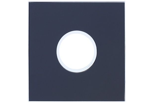 Placa para 2 Postos Redonda Arteor Mirror Black 4x4